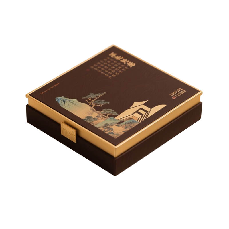 How can the buffer layer design of a telescopic box be optimized to protect the fragile items inside?